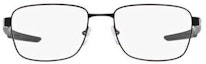 Buy 普拉达男士黑色长方形光学眼镜带标志 PS54OV1BO1O1