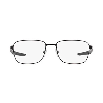 PRADA Rectangle Optical Glasses Black with Logo for Men. PS54OV1BO1O1