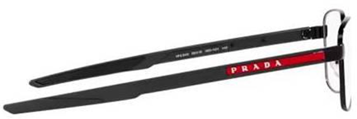 普拉达男士黑色长方形光学眼镜带标志 PS54OV1BO1O1 Lookbook 普拉达男士黑色长方形光学眼镜带标志 PS54OV1BO1O1
