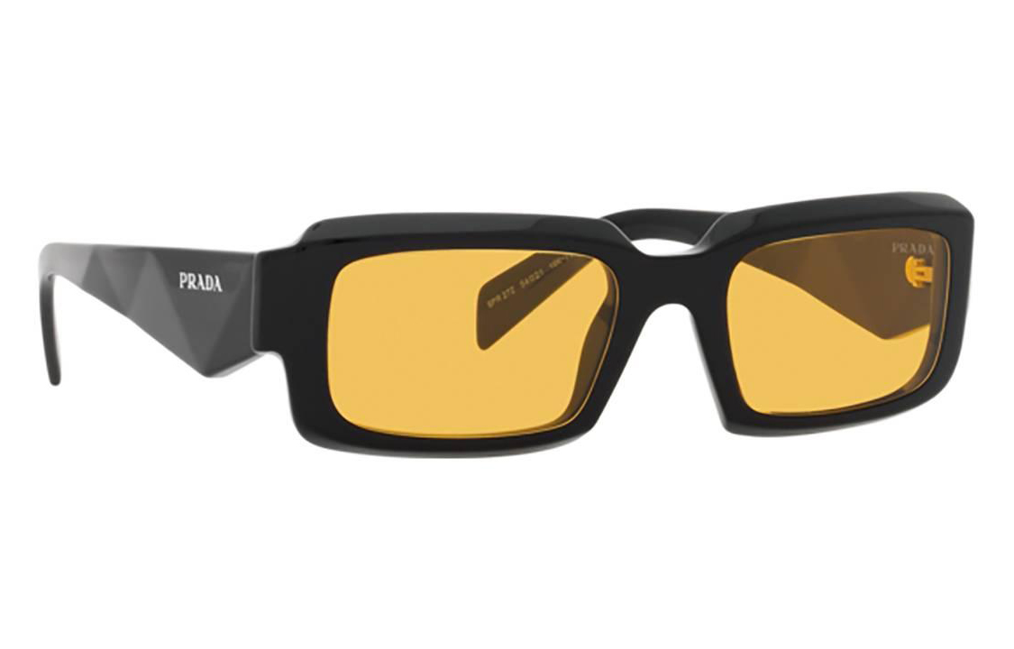 PRADA Rectangle Sunglasses for Men Black with Logo Print Design. PR27ZS16K70A 圖 3