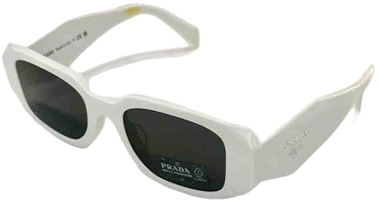 프라다 직사각형 화이트 선글라스 - 로고 템플 유니섹스 패션 아이웨어 0PR17WSF1425S051 Shop 프라다 직사각형 화이트 선글라스 - 로고 템플 유니섹스 패션 아이웨어 0PR17WSF1425S051