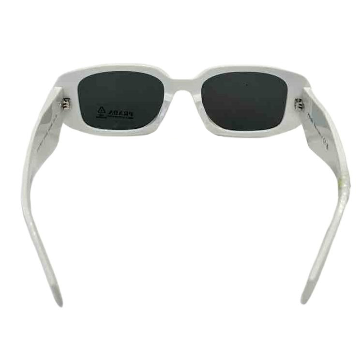 Purchase 프라다 직사각형 화이트 선글라스 - 로고 템플 유니섹스 패션 아이웨어 0PR17WSF1425S051