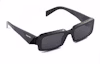 Lookbook Kacamata Hitam PRADA Rectangular Acetate Unisex Gaya Pasangan. SPR27Z_E16K_FE08Z_C_A055