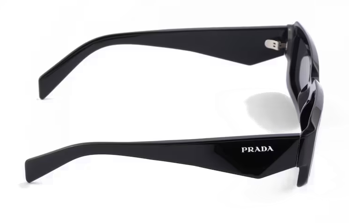 PRADA Rectangular Acetate Sunglasses Unisex Black Couples Style. SPR27Z_E16K_FE08Z_C_A055 圖 4