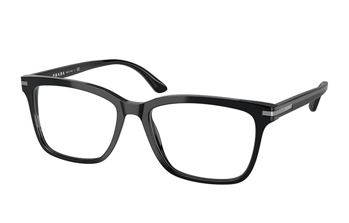 PRADA Rectangular Optical Glasses Unisex Black - Casual & Comfortable Design 0PR14WVF-1AB1O1