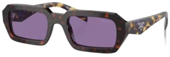 PRADA Rectangular Tortoiseshell Sunglasses for Men with Letter Logo Temple. PRA12S17N50B PRADA Rectangular Tortoiseshell Sunglasses for Men with Letter Logo Temple. PRA12S17N50B