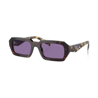 PRADA Rectangular Tortoiseshell Sunglasses for Men with Letter Logo Temple. PRA12S17N50B