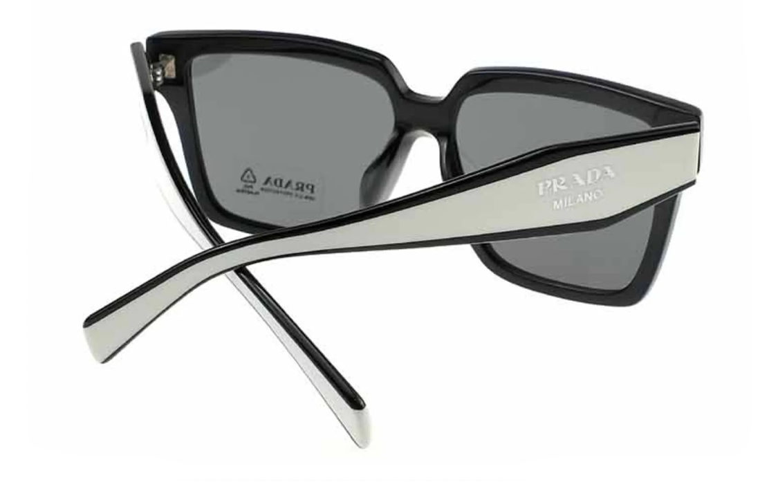 Purchase PRADA 复古方形太阳镜 米色情侣款 带标志镜腿 SPR24ZF-1AB5S057