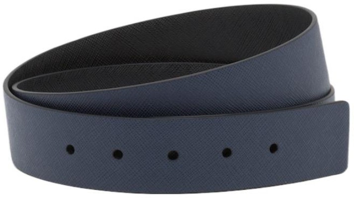 PRADA Reversible Saffiano Leather Belt for Men - Dark Purple/Black, 3.5cm Wide 2CA004-053-F0MD6 Order PRADA Reversible Saffiano Leather Belt for Men - Dark Purple/Black, 3.5cm Wide 2CA004-053-F0MD6