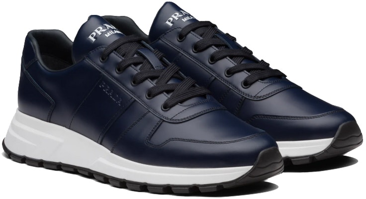 Prada Rois Kulit Sneakers 'Biru Berkilat' 4E3463_B4L_F073A_F_G000 Order Prada Rois Kulit Sneakers 'Biru Berkilat' 4E3463_B4L_F073A_F_G000