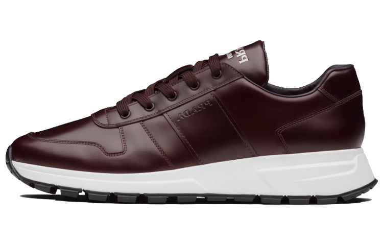 Prada Rois Leather Sneakers 'Glossy Red'