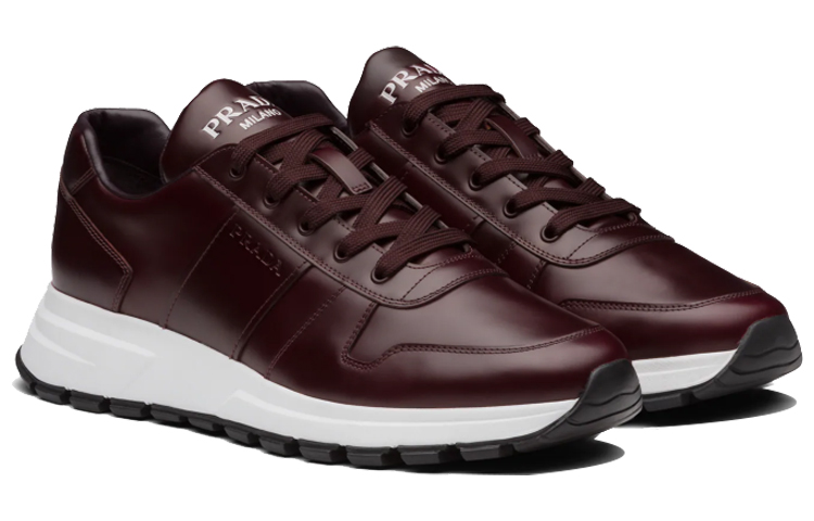 Prada Rois Leather Sneakers 'Glossy Red' 圖 2