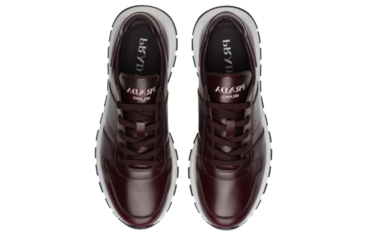 Prada Rois Leather Sneakers 'Glossy Red' 圖 3