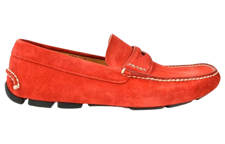 Prada Round-Toe Suede 'Red' 圖 2