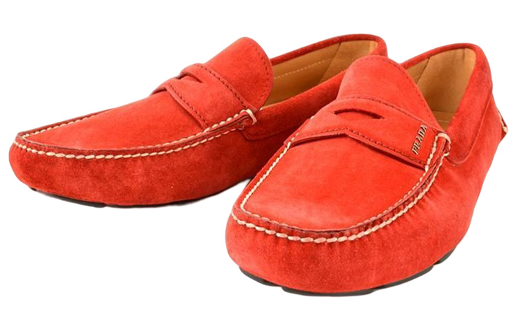 Prada Round-Toe Suede 'Red' 圖 3