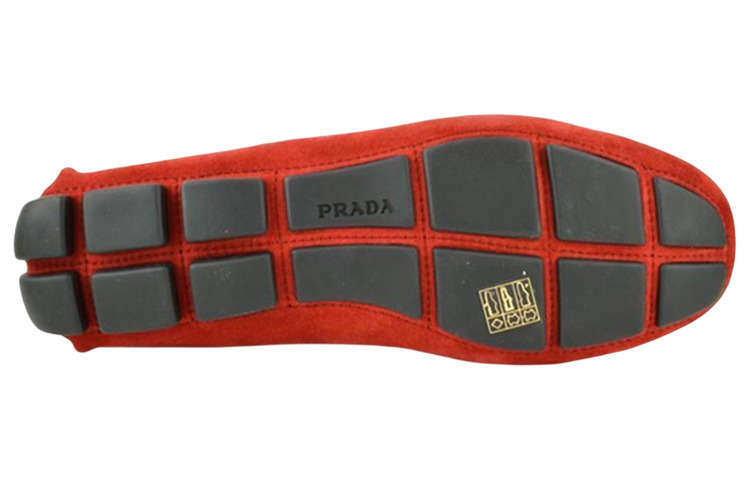 Prada Round-Toe Suede 'Red' 圖 5