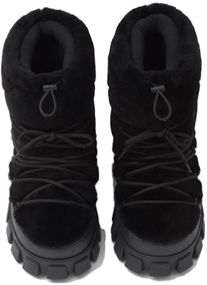 Prada Round Toe Lace-Up Short Snow Boots 'Black Unisex' 2U032N_173_F0002_F_040 Lookbook Prada Round Toe Lace-Up Short Snow Boots 'Black Unisex' 2U032N_173_F0002_F_040