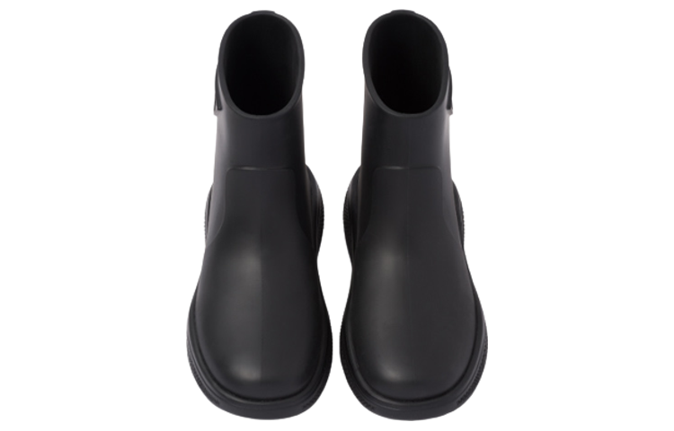 Prada Rubber Insert Round Toe Ankle Boots 'Black' 圖 5