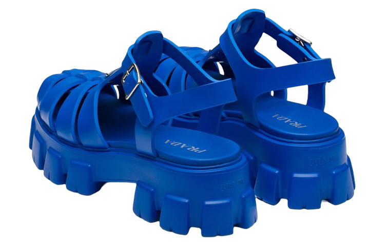 Purchase 프라다 사파이어 블루 러버 샌들 (Prada Sapphire Blue Rubber Sandal) 2X3083-3LKK-F0013