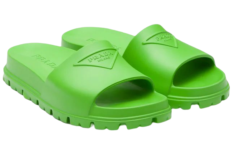 Prada Rubber Slides Apple Green 圖 3