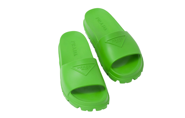 Prada Rubber Slides Apple Green 圖 4
