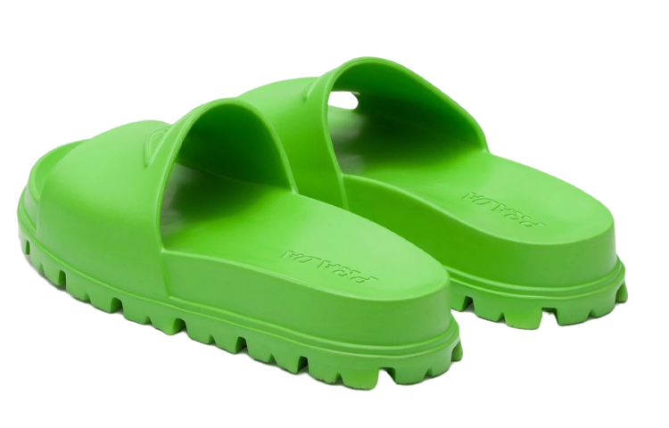 Prada Rubber Slides Apple Green 圖 5