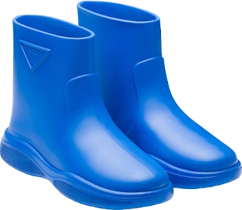 PRADA 橡膠 套穿 短靴 藍色 Lookbook PRADA 橡膠 套穿 短靴 藍色