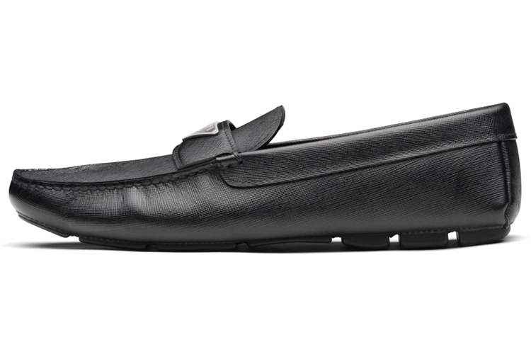 Prada Saffiano Leather Loafers 'Black Triangle Logo' 2DD164_053_F0002_F_U00I