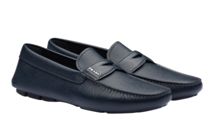 Prada Saffiano Leather Loafers 'Sea Blue' 圖 3