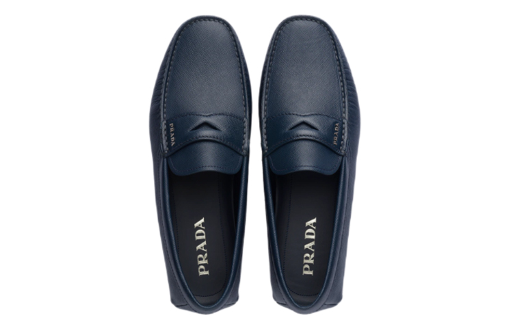Prada Saffiano Leather Loafers 'Sea Blue' 圖 5