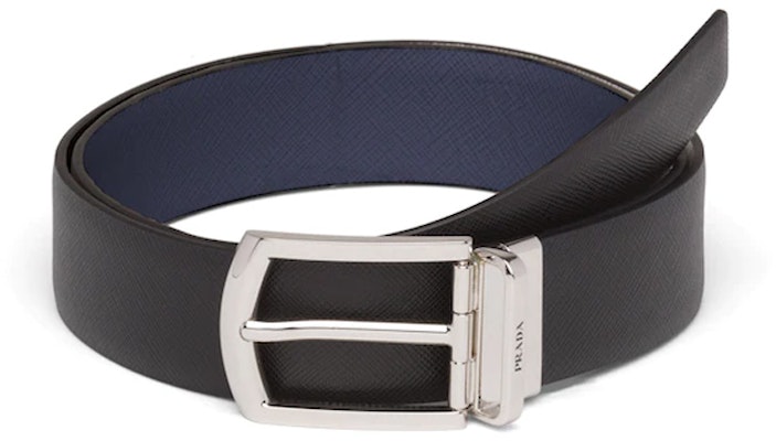 PRADA Saffiano Leather Reversible Belt Black 3.5cm. 2CC468-053-F0RD7 Order PRADA Saffiano Leather Reversible Belt Black 3.5cm. 2CC468-053-F0RD7