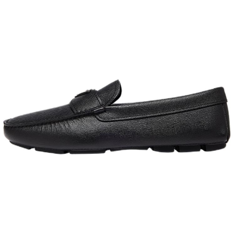 PRADA Saffiano Leather Slip-On Loafers Black 2DD178_053_F0002_F_U00I