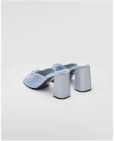 Prada Satin Heel Mules with Crystals 'Blue' 1XX6422AWLF0076F085 Prada Satin Heel Mules with Crystals 'Blue' 1XX6422AWLF0076F085