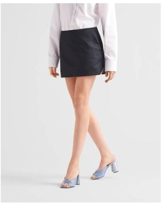 Prada Satin Heel Mules with Crystals 'Blue' 1XX6422AWLF0076F085 Lookbook Prada Satin Heel Mules with Crystals 'Blue' 1XX6422AWLF0076F085