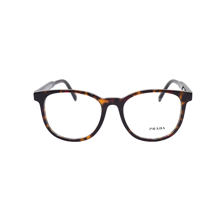 Shop 普拉达经典圆形光学眼镜龟壳框架 VPRA15-F-17N-1O1
