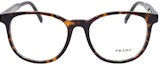 Shop 普拉达经典圆形光学眼镜龟壳框架 VPRA15-F-17N-1O1
