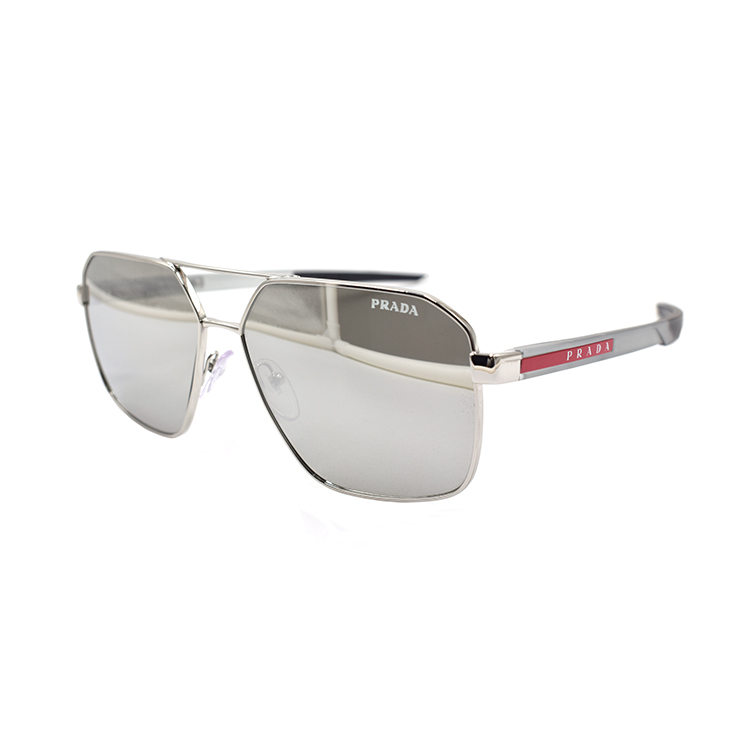 PRADA Silver Alloy Aviator Sunglasses for Men. SPS55W 1BC-07F 圖 2