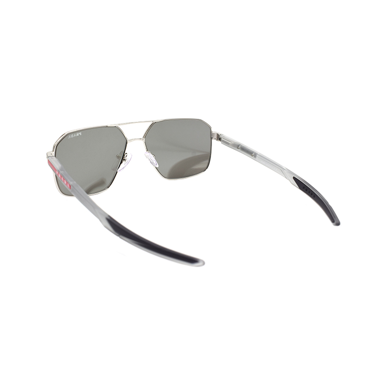 PRADA Silver Alloy Aviator Sunglasses for Men. SPS55W 1BC-07F 圖 4