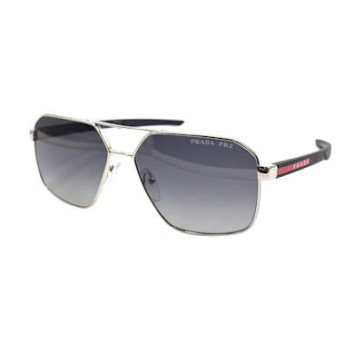 PRADA Silver Aviator Sunglasses for Men SPS55W 1BC-06G