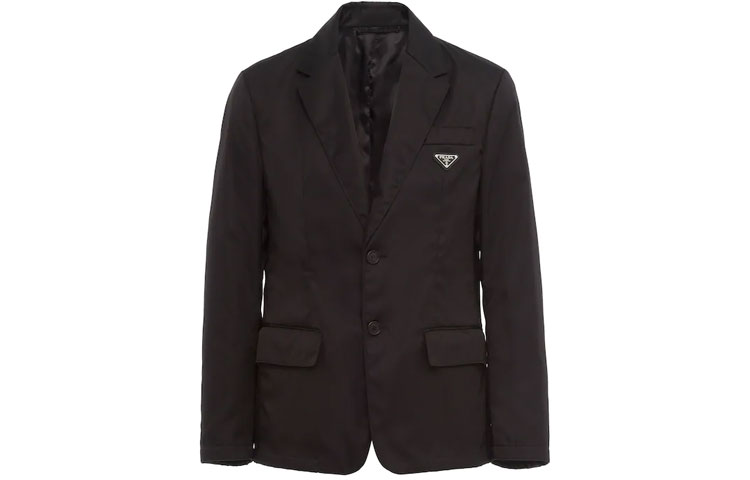 PRADA Single-Breasted Recycled Nylon Blazer Black SD0991-WQ8-F0002-S-202