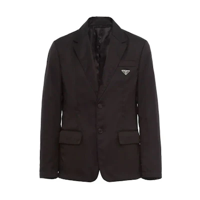 PRADA Single-Breasted Recycled Nylon Blazer Black SD0991-WQ8-F0002-S-202