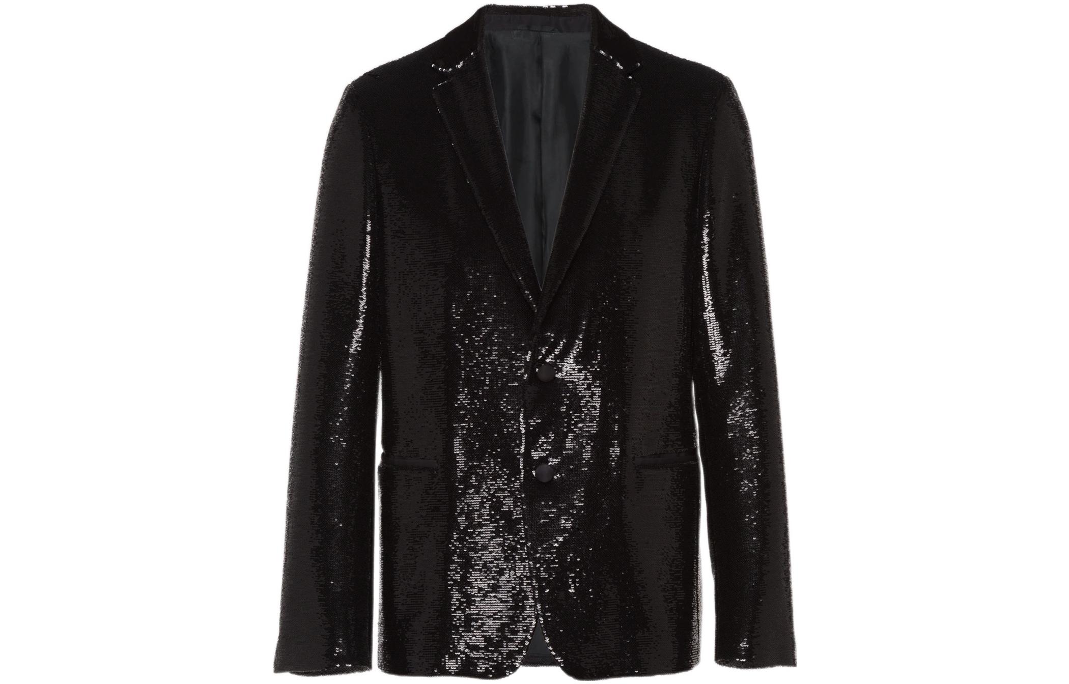 Order PRADA 單排扣亮片修身西裝外套 男女通用 黑色 UGN181-1Z9V-F0002-S-221