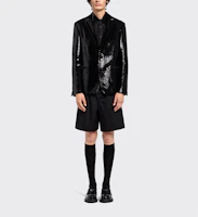 Lookbook PRADA 單排扣亮片修身西裝外套 男女通用 黑色 UGN181-1Z9V-F0002-S-221