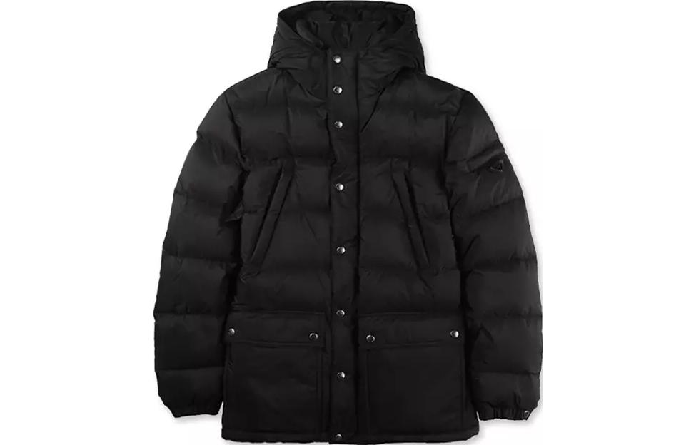 Order Prada Slim-Fit Solid Color Hoodie Jacket - Black SGH589-Q04-F0002