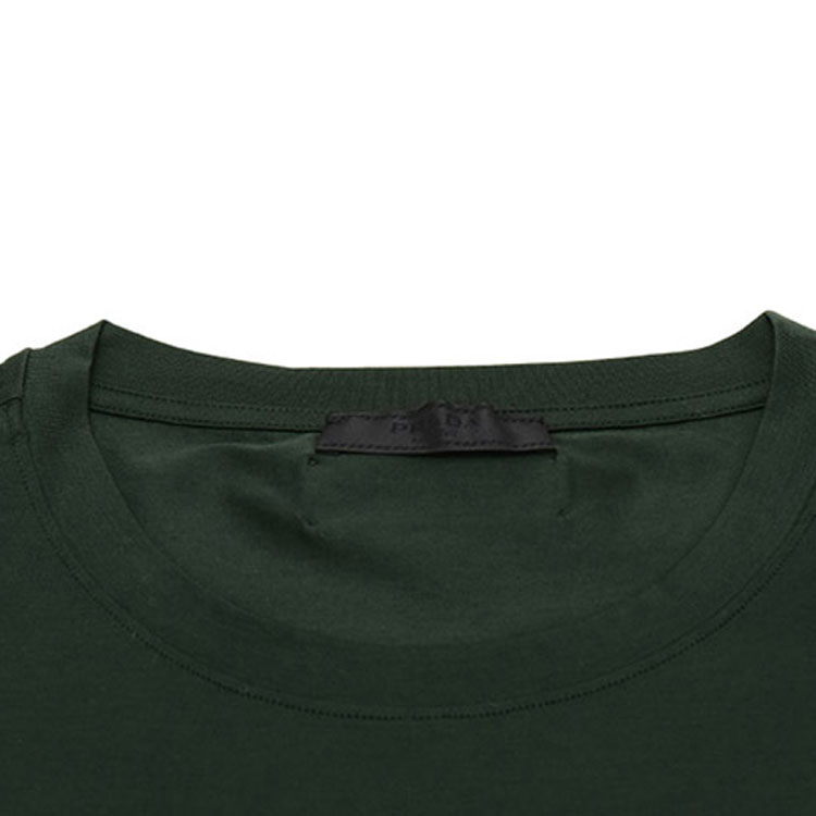 Details for Camiseta PRADA Slim Fit Algodón Cuello Redondo Verde Oscuro UJM564-710-F0422-S-092