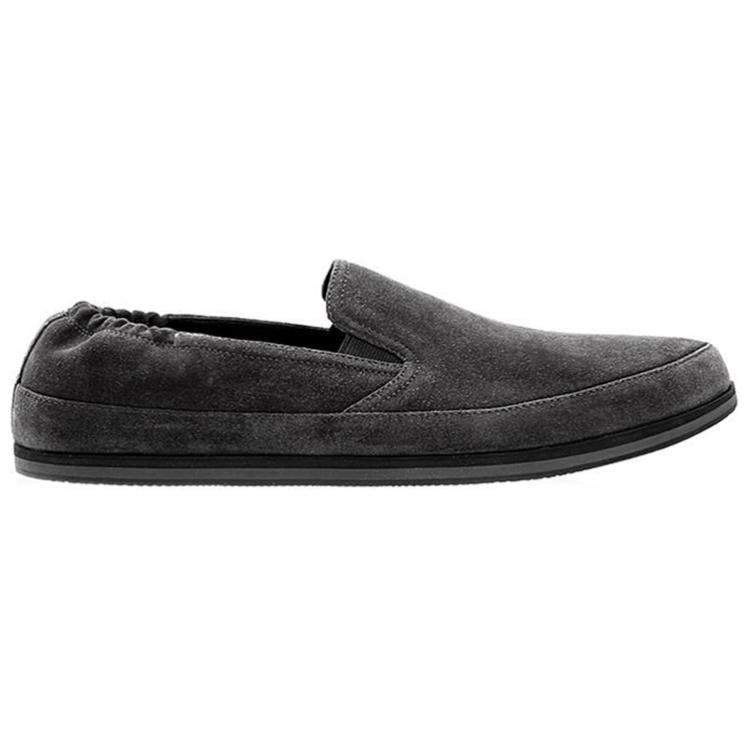 Order 普拉达深灰色麂皮一脚蹬运动鞋 4D2806_053_F0207
