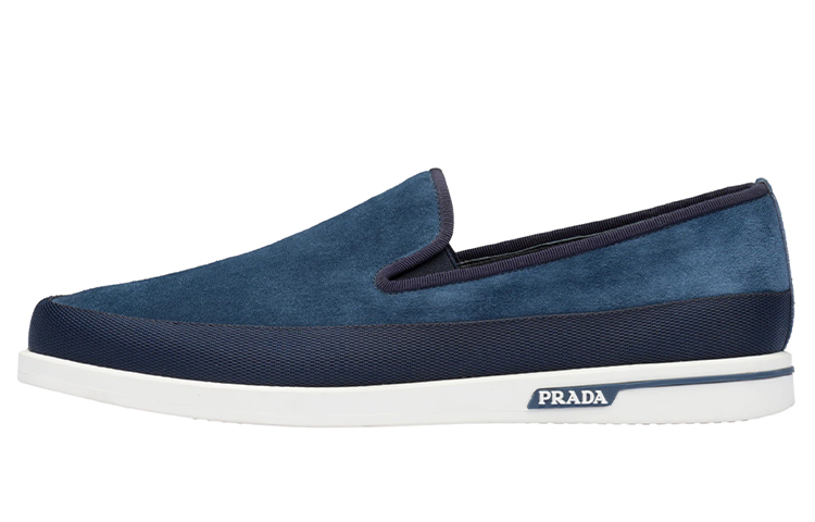 Prada Slip-On Suede Sneakers 'Blue' 4D3434_054_F073A