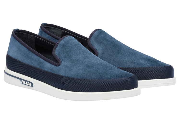 Order Zapatillas Prada Slip-On de Ante 'Azul' 4D3434_054_F073A