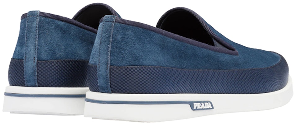Prada Slip-On Suede Sneakers 'Blue' 4D3434_054_F073A Lookbook Prada Slip-On Suede Sneakers 'Blue' 4D3434_054_F073A