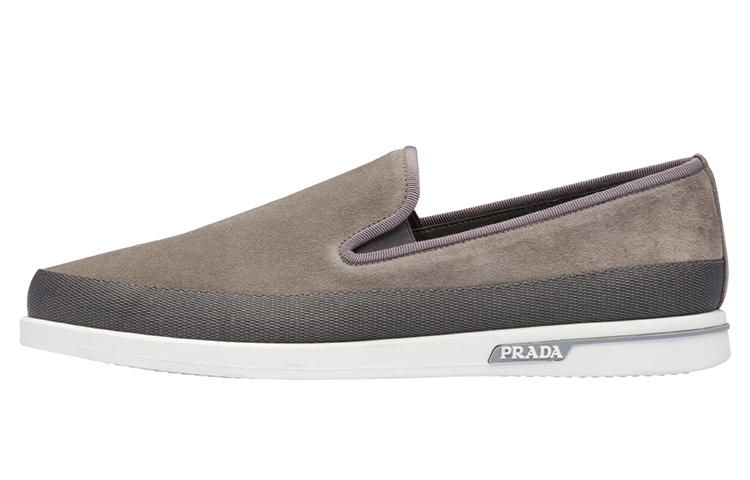Prada Slip-On Suede Sneakers 'Gravel Grey' 4D3434_054_F073E